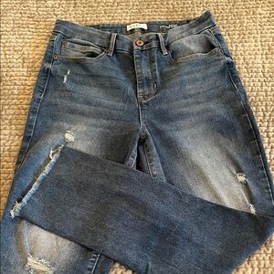 Distressed Blue Jeans